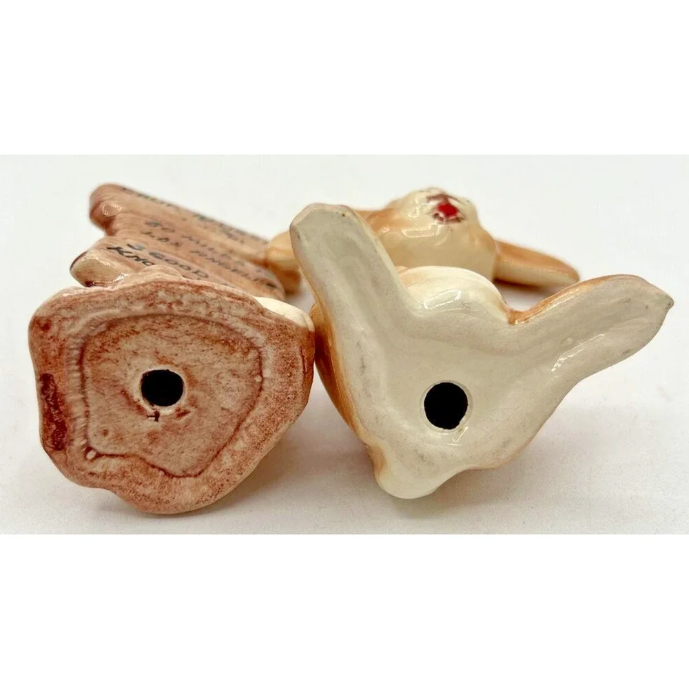 Vintage Retro Salt and Pepper Shakers Rabbit & Road Sign U260/47